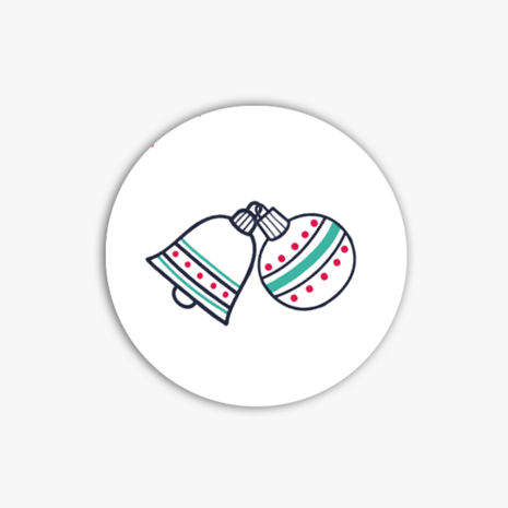 Sluitzegel met kerstballen