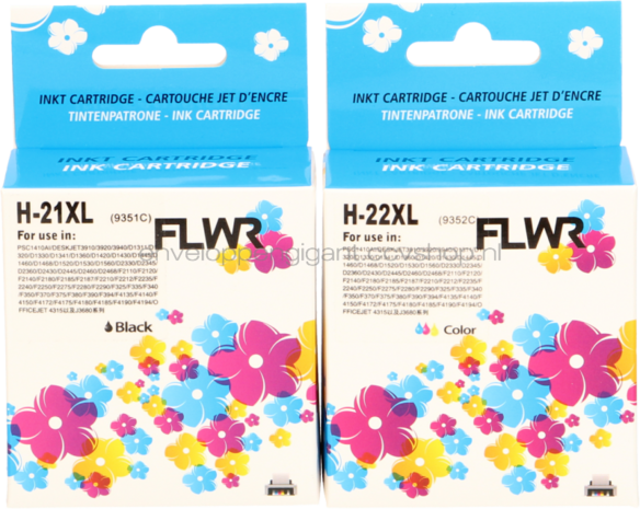 FLWR HP 21XL/22XL 2-pack - Optie 69