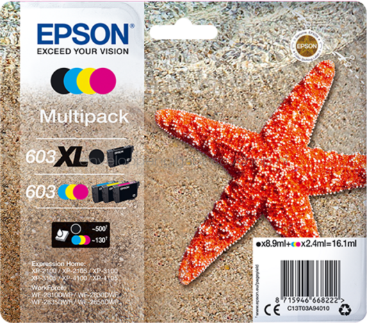 Epson 603XL / 603 zwart en kleur