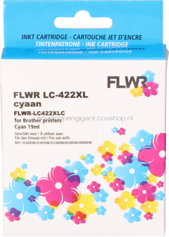FLWR Brother LC-422XL cyaan