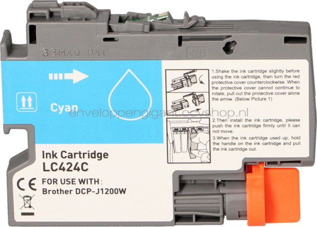 FLWR Brother LC-424 cyaan