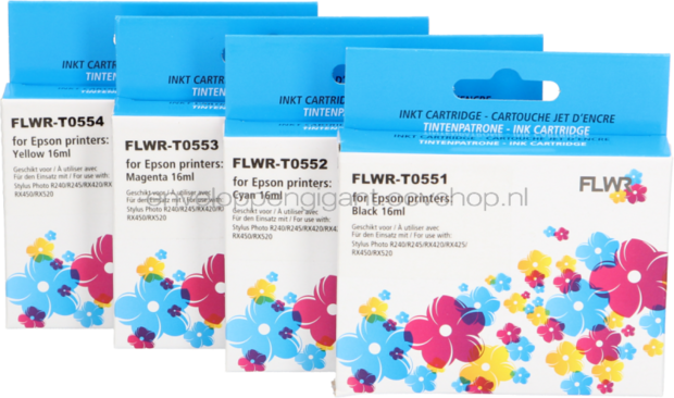 FLWR Epson T0556 Multipack zwart en kleur