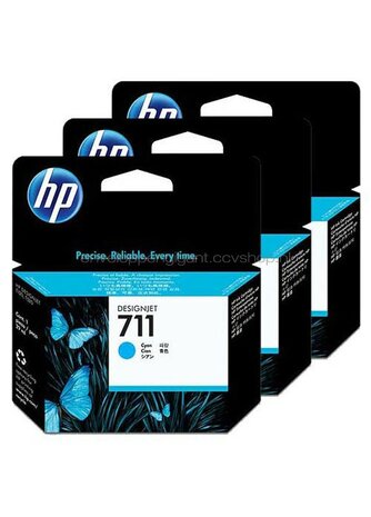 HP 711 3-pack cyaan