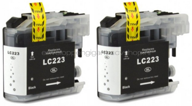 FLWR Brother LC-223BK 2-pack zwart