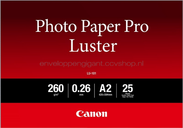 Canon LU-101 Pro Luster Satijn | A2 | 260 gr/m&sup2; 25 stuks