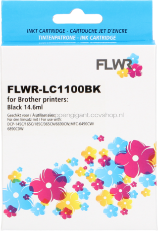 FLWR Brother LC-1100BK zwart