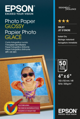 Epson C13S042548 fotopapier Glans | 10x15 | 200 gr/m&sup2; 100 stuks