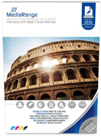 MediaRange Fotopapier Mat | A4 | 140 gr/m&sup2; 100 vellen
