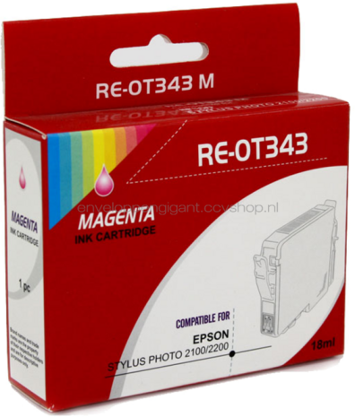 Huismerk Epson T0343 magenta