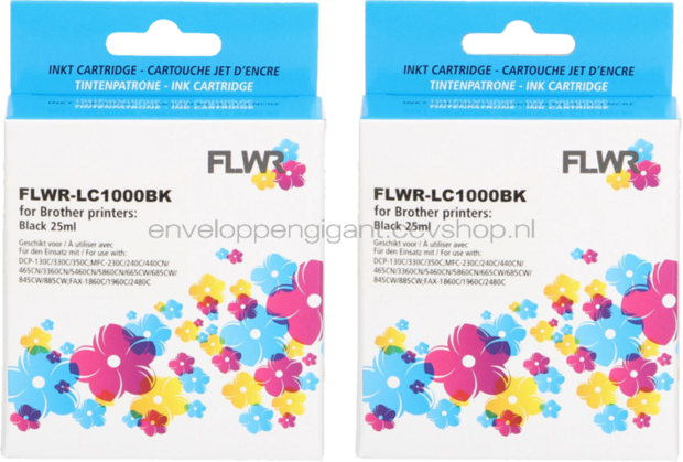 Huismerk Brother LC-970BK / LC-1000BK 2-pack zwart