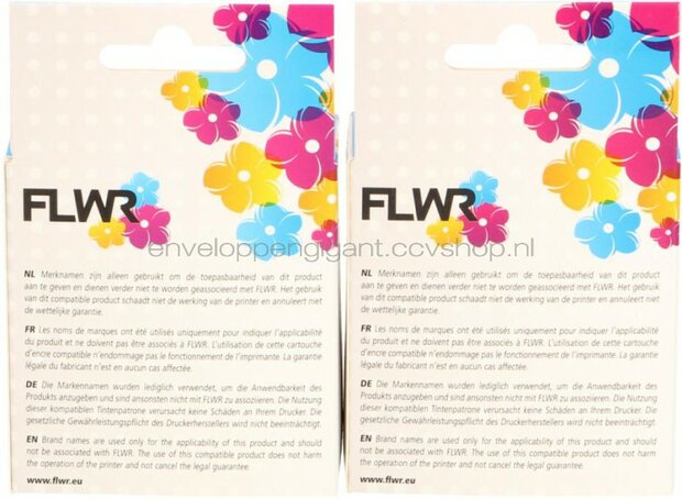 FLWR HP 62XL 2-pack zwart en kleur