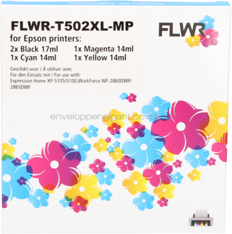 FLWR Epson 502XL Multipack zwart en kleur
