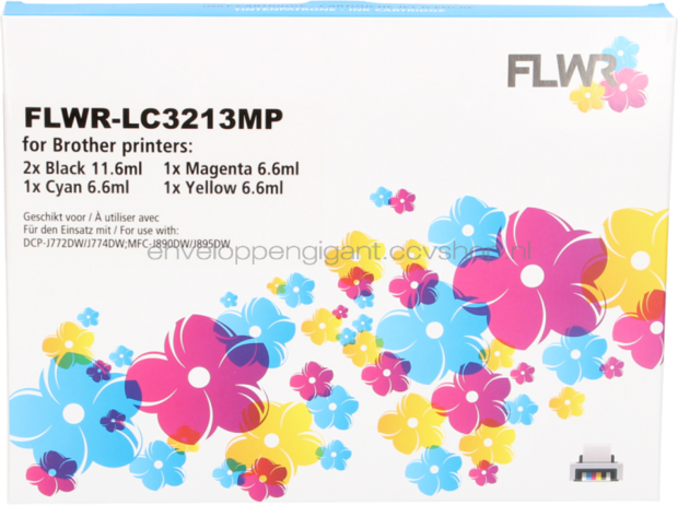 FLWR Brother LC-3213 Multipack zwart en kleur