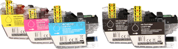 FLWR Brother LC-3217 Multipack zwart en kleur