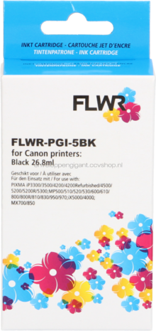 FLWR Canon PGI-5BK zwart