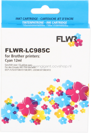 FLWR Brother LC-985C cyaan