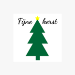 Sluitzegel fijne kerst met kerstboom
