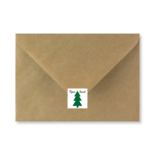 Sluitzegel fijne kerst met kerstboom