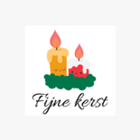 Sluitzegel fijne kerst met kaarsjes