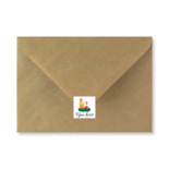 Sluitzegel fijne kerst met kaarsjes