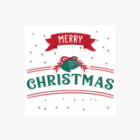 Sluitzegel Merry Christmas met groene kerstklokjes