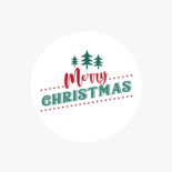 Sluitzegel Merry Christmas met boompjes