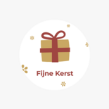 Sluitzegel fijne kerst met cadeautje