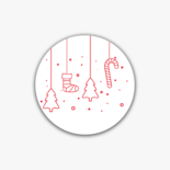 Sluitzegel met rode kerstversieringen