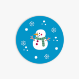 Sluitzegel met sneeuwpop en sneeuwvlokjes