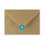 Sluitzegel met sneeuwpop en sneeuwvlokjes