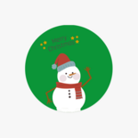 Sluitzegel met sneeuwpop