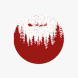 Sluitzegel met kerstman en rendieren