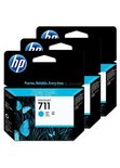 HP 711 3-pack cyaan