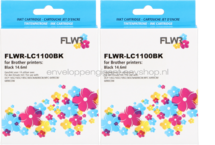 FLWR Brother LC-1100BK 2-pack zwart