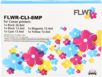 FLWR Canon CLI-8 Multipack zwart en kleur
